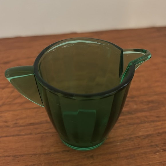 Vintage Arko Agate green depression uranium glass child’s tea set small pitcher - Picture 2 of 7